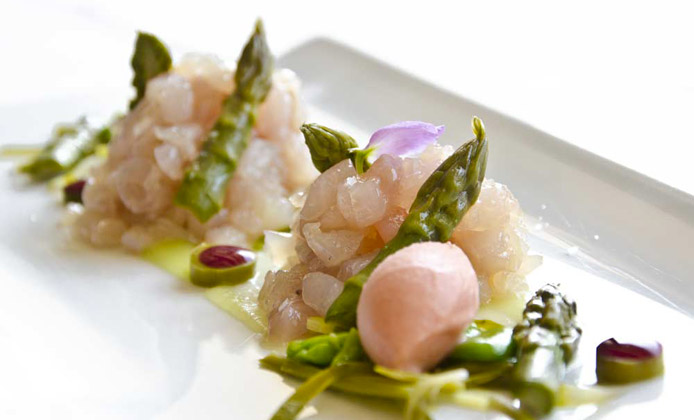 Tartare fave e asparagi
