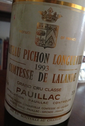 Château Pichon Longueville Comtesse de Lalande ‘93
